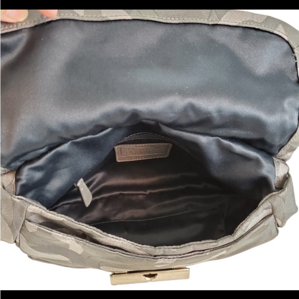 NWT COACH KRISTIN LUREX METALLIC JACQUARD CROSSBODY/SHOULDER BAG IN GUNM… - Picture 11 of 13